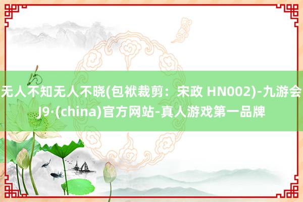 无人不知无人不晓(包袱裁剪：宋政 HN002)-九游会J9·(china)官方网站-真人游戏第一品牌