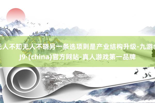 无人不知无人不晓另一条选项则是产业结构升级-九游会J9·(china)官方网站-真人游戏第一品牌