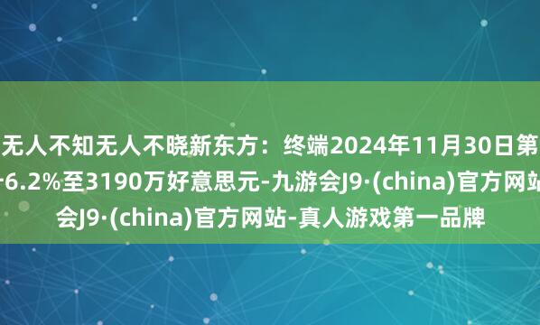 无人不知无人不晓新东方：终端2024年11月30日第二财季净利润同比升6.2%至3190万好意思元-九游会J9·(china)官方网站-真人游戏第一品牌