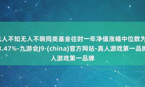 无人不知无人不晓同类基金往时一年净值涨幅中位数为23.47%-九游会J9·(china)官方网站-真人游戏第一品牌